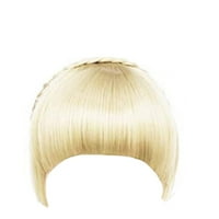 Постоянен перук клирънс Салебраид лента за коса синтетични бретончета топлинно устойчиви бретончета за коса за дама злато