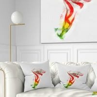Дизайнарт Цветна камбана скица акварел - флорална възглавница за хвърляне-18х18