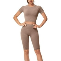 Комплекти за тренировки за букмейкър за жени йога комплект мода на открито за бягане фитнес облекло плътно бързо сухо спортно облекло