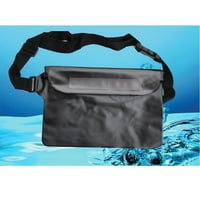 Водоустойчива торбичка суха торбичка за фани на талия подводни плувни чанти за гмуркане, черно