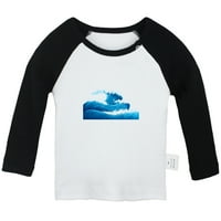Тениска с морска вълна на природата, тениски за новородени бебета, детски върхове, детски графични тройници дрехи