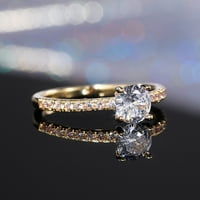 Бижута за жени пръстени прост женски циркония bling диамантен годеж Сватбен пръстен сладък пръстен Моден подарък за бижута за нея