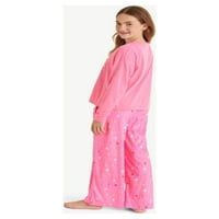 Правосъдие Момичета Дълъг ръкав отгоре и сън панталон, 2-парче пижама комплект, размери 5-18