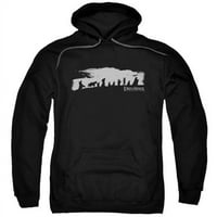 Trevco lor-The Fellowship Adult Pull-Over Hoodie- Черно- Голямо