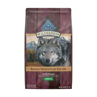 Синя биволска пустиня Rocky Mountain Recipe High Protein Natural Adrence Dry Dog Food, Bison със зърно lb торбичка