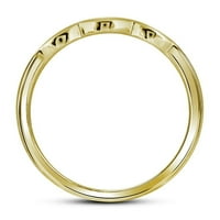 10k жълто злато кръгло диамантен ореол булчински сватбен пръстен комплект cttw