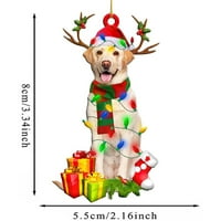 Коледни висящи декорации, кучешка орнамент във формата на куче