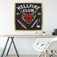 Netfli Stranger Things: Season - Hellfire Club Wall Poster, 22.375 34 Framed