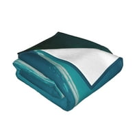 Супер меки одеяла против пилинг, подводни градски уютни пухкави топли през всички сезони хвърлят одеяло за диван легла, 60 Х50