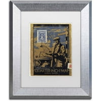 Изобразително изкуство' Картман ' платно на Ник Банток, бяла матова, сребърна рамка