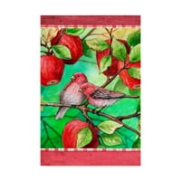 Платното за изкуство 'червени Чинки с ябълки' от Мелинда Хипшър