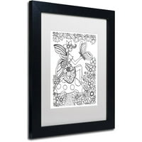 Търговска марка изобразително изкуство фея 7 платно изкуство от Кцдудхарт бял мат, черна рамка