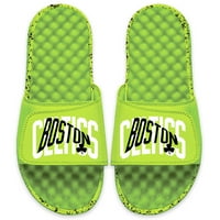 Islide неонов зелен Бостън Селтикс Wordmark Graphic Slide Sandals
