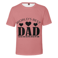 Мъжки риза тениска най-добрата татко някога буква Графичен цветен блок екипаж плюс размер ежедневно ежедневно облекло с къс ръкав облекло основно тънък годващ голям и висок