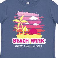 Inktastic Beach Week Newport Beach California With Palm Arele Gift Toddler Toddler Girl Тениска