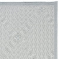 Бермуда Julijana Геометрични диаманти на закрито на открито килимче светлосиня слонова кост, 8 '10'
