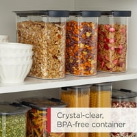 Rubbermaid Brilliance Pantry Cereal Keeper, херметически контейнер с херметични зърнени култури с 18 чаша