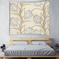 Флорален модел Стенни Гоблени, флорални растителни полиестерни тъкани гоблени за стена, размери