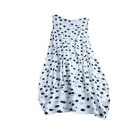 Avamo Ladies maxi рокли без ръкави за дълги рокли Екипаж Лятен плаж Sundress Women Sexy Party White XL