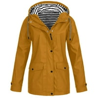 Женско яке за дъжд с качулка лек воден вятър на открито активно топло дъждобран палто