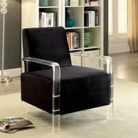 Мебели на Америка съвременен Плат Билбрей акцент стол, черен