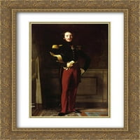 Жан Огюст Доминик Ингрес Матиран златен богато украсен арт печат „Портрет на Фердинанд-Филип, херцог на Орлиънс“