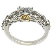 Колекция стерлинги сребро Асер нарязани сапфир и диамант акцент Булчински годежен пръстен-син