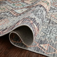 Loloi II Zion Zio- Югозападен традиционен килим, сив, 8 '6 11' 6