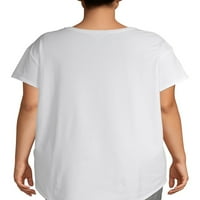 Тера & небе жените Плюс размер къс ръкав супер мека тениска