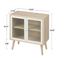 Wrcnote Sideboard Doors Console Table Cupboard Vintage Storage Cabinet Pantry Modern Metal Mesh дървени мебели