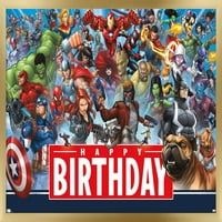 Marvel - Плакат за стена за честит рожден ден, 14.725 22.375 рамки