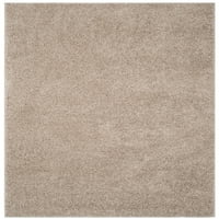 Нюйоркският Плюшен твърд килим за шал, светлосиво, 6'7 6'7 квадрат