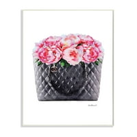 Ступел индустрии розово цвете чанта глем Мода акварел дизайн стена плака от Аманда Грийнууд