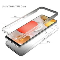 За Samsung Galaxy 5G двоен слой хибриден прозрачен градиент два тона прозрачен ударен гумен каучуков TPU + твърд защитен капак на рамката, XPM калъф за телефон [черен]