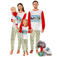 Неговата и нейната коледна пижама задава класически pjs xmas Коледа фланела пижама за възрастни деца бебе куче