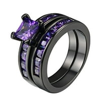 Бижута сватба Валентин годежен пръстен няколко дни циркон пръстен лилав пръстени