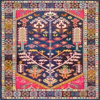 нулум Цветен печат традиционни килими площ, синьо
