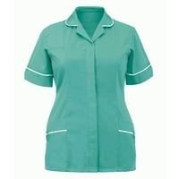 Жените медицински сестри туника униформа клиника грижещ Ревера защитно облекло върхове