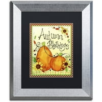 Търговска марка изобразително изкуство есенни благословии ИИ платно изкуство от Дженифър Нилсон, Черен мат, сребърна рамка