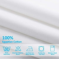 Комплект за чаршаф - плосък лист, монтиран лист 15 Дълбок джоб и калъфи за възглавници - органичен бамбуков чаршаф за спалня - допълнително мек - светлосин плътно, с двойни размери