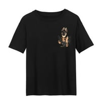 Zodggu намалени тениски за мъже удобни модерни къси ръкав сладък котка принт тънък прилягане на ежедневни модни летни блузи върхове Бюст джобна шия мъж мъжки свободно време кафе 10