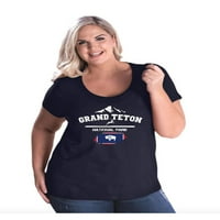 Нормално е скучно - тениска с размери плюс размер, до размер - Национален парк Grand Teton