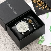 Toyella Gift Bo Set Мъжки кварцов часовник Гривна мода 4Style
