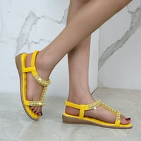 Wozhidaose дамски сандали клинови сандали за жени сандали за s обсипани обувки клинове еластична каишка римски сандали платформа сандали