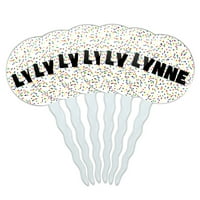 Lynne Cupcake Picks Toppers - Комплект от - Mutlicored Speckles