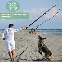 Флирт полюс за кучета, интерактивни играчки Влекач за кучета, преследване на играчки с пръчки за дъвчене на въже, за упражнения и обучение за кучета