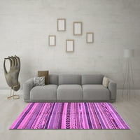 Ahgly Company Indoor Rectangle Abstract Purple Modern Area Rugs, 2 '5'