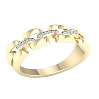 Имперски 1 6кт ТДВ диамант 10к жълто злато мъжки моден пръстен