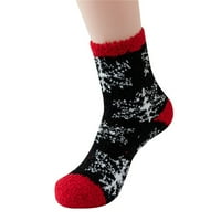 Топла коледна модна ветроустойчив печат средна тръба чорапи дълга тръба памук късни чорапи