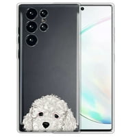 Прозрачен мек гел TPU ясен случай тънък защитен капак за Samsung Galaxy S Ultra 6.8 , Animal Black Tan Rottweiler Dog